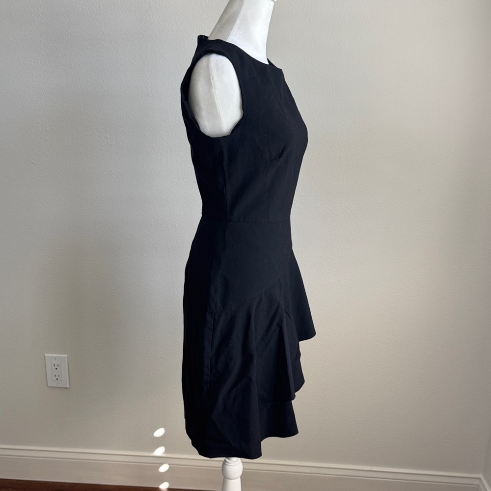 Banana Republic Black Asymmetrical Ruffle Dress - Picture 4 of 9